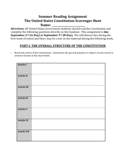 part i: the overall structure of the constitution