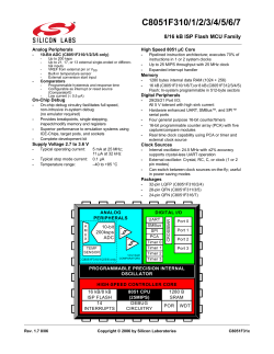 C8051F310/1/2/3/4/5/6/7
