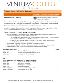 Geography - Ventura College