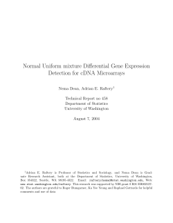 Normal Uniform mixture Differential Gene Expression Detection for