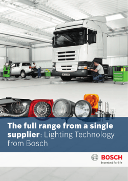 The full range from a single supplier: Lighting