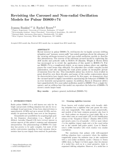 Revisiting the Carousel and Non-radial Oscillation Models for Pulsar