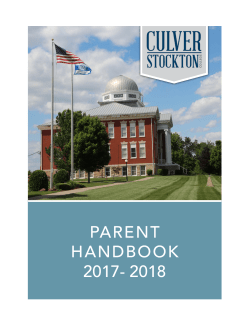parent handbook 2017- 2018 - Culver