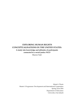 EXPLORING HUMAN RIGHTS CONCEPTUALISATIONS IN THE