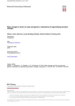 Mass changes in Arctic ice caps and glaciers