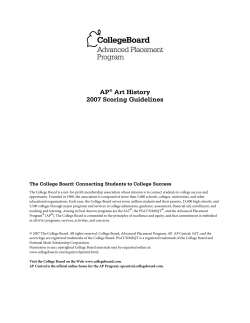 AP&reg; Art History 2007 Scoring Guidelines