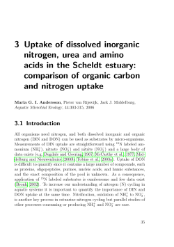 3 Uptake of dissolved inorganic nitrogen, urea and amino acids in