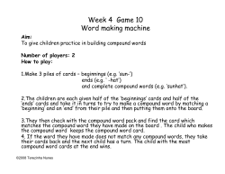 Compound Word Making Machine