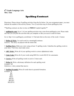 Spelling Contract