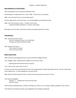 Chapter 6 Spanish Settlement