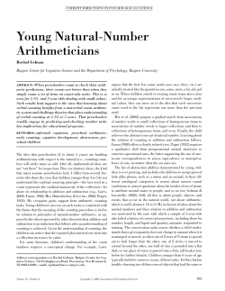 Young Natural-Number Arithmeticians - RuCCS