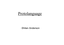 Protolanguage - uni