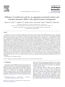 Influence of earthworm activity on aggregate