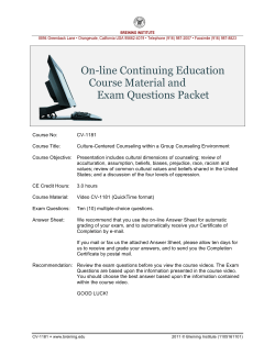 Exam questions - Breining Institute