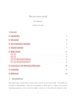 The six-vertex model - science.uu.nl project csg