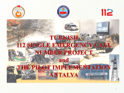 TURKISH 112 SINGLE EMERGENCY CALL NUMBER PROJECT