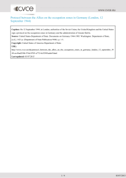Protocol between the Allies on the occupation zones in Germany