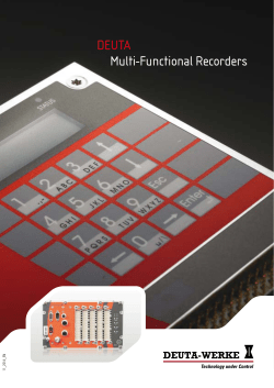 DEUTA Multi-Functional Recorders - DEUTA