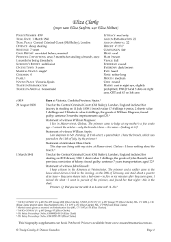 Eliza Clarke - Research Tasmania