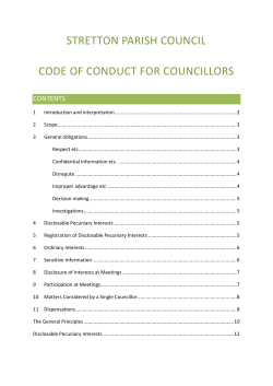 Code of Conduct - Stretton Community Website