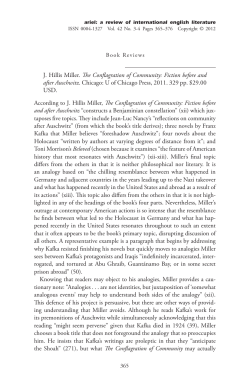J. Hillis Miller. The Conflagration of Community: Fiction before and