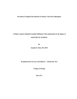 Prevention of Surgical Site Infection in Primary Total Joint