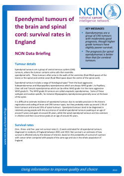 Ependymal tumours of the brain and spinal cord