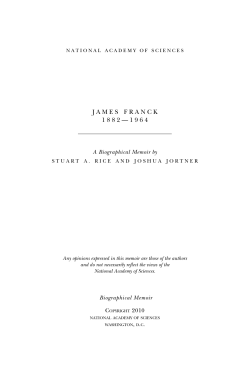 James Franck - National Academy of Sciences