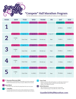 Compete - Gazelle Girl Half Marathon
