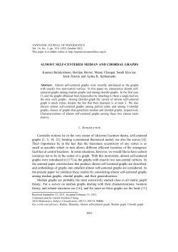 Almost Self-Centered Median And Chordal Graphs