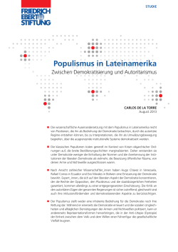 Populismus in Lateinamerika - Bibliothek der Friedrich-Ebert