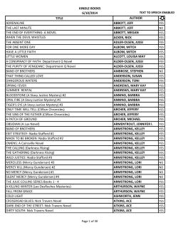 kindle books 6/10/2014 title author adrenaline abbott, jeff the last