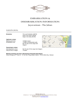 Embarkation Disembarkation Information Mekong