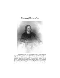 A Letter of Thomas Coke
