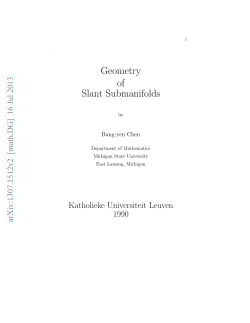 Geometry of Slant Submanifolds