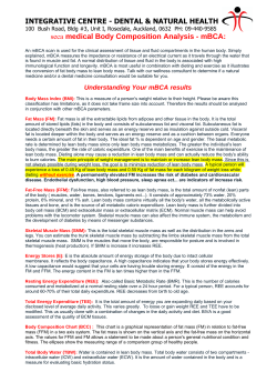 mBCA Interpretation Guide - health is all about choices