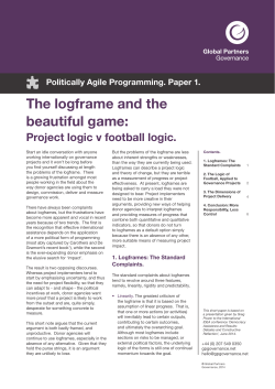 The logframe and the beautiful game