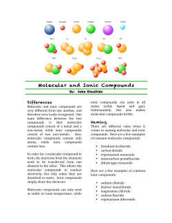 Molecular and Ionic Compounds