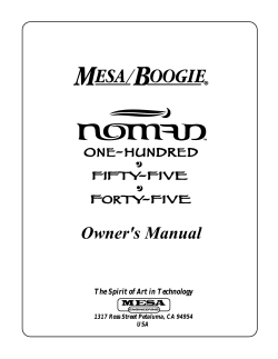 Owner`s Manual
