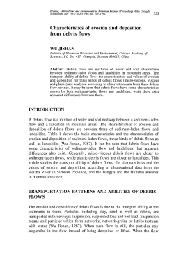 Characteristics of erosion and deposition from