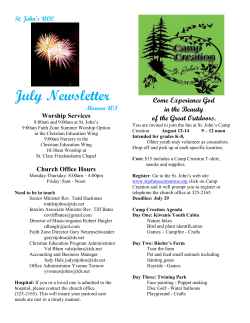 July Newsletter - St John`s United Church of Christ Monroe WI