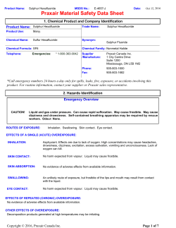 Sulphur Hexafluoride MSDS (E4657)