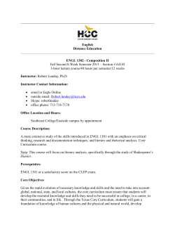 English Distance Education ENGL 1302