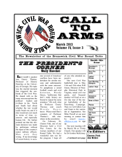 March 2013 - Brunswick Civil War Round Table