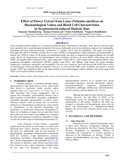 on Haematological Values and Blood Cell Characteristics in