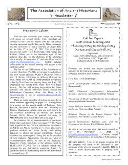 Fall - Association of Ancient Historians