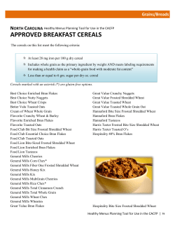 approved breakfast cereals
