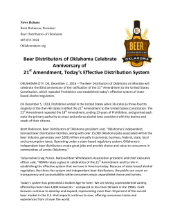 Beer Distributors of Oklahoma Celebrate Anniversary of 21st