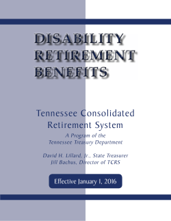 Disability Retirement Benefits - Tennessee Department of Treasury