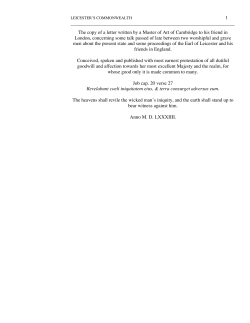 Leicester`s Commonwealth